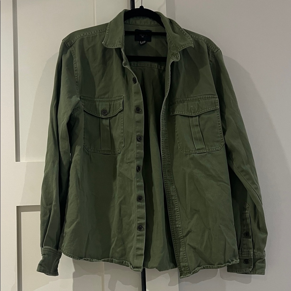 Forever 21 Olive Button-Up Shirt